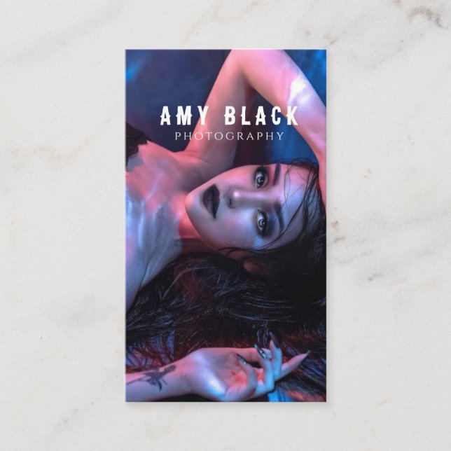Cartão de visita de Fotografia de Rapariga Retraíd (Frente)