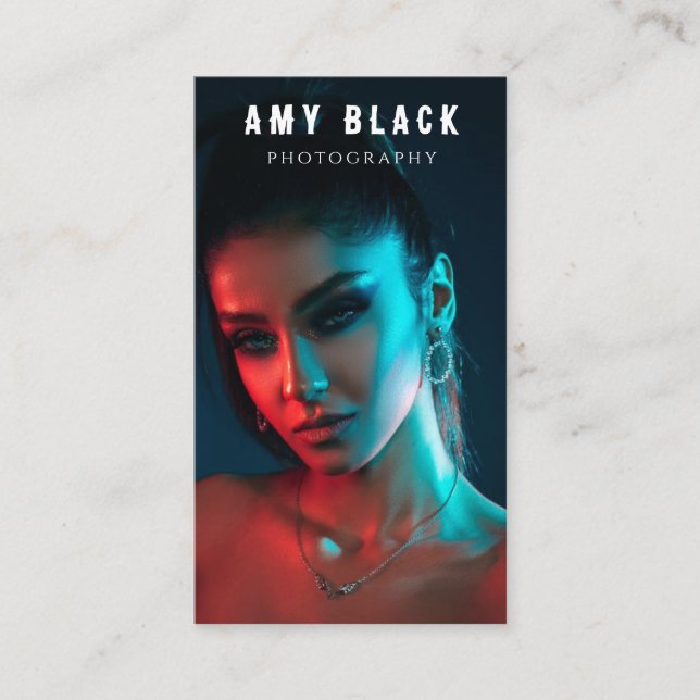 Cartão de visita de Fotografia de Rapariga Retraíd (Frente)