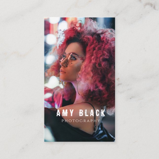 Cartão de visita de Fotografia de Rapariga Retraíd (Frente)
