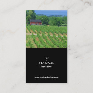 Cartão de visita de fotografia de vinho/adega