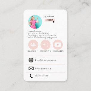 Cartão de visita de Fotografia do Código QR do Cut