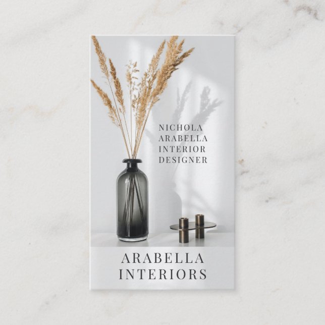 Cartão de visita de Fotografia do Modern Interior  (Frente)