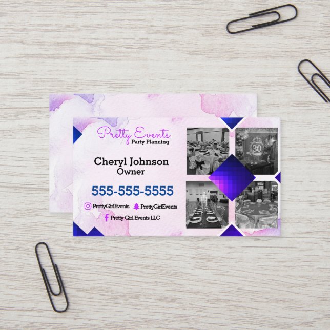 Cartão de visita de Fotografia do Planejador de Pa (Frente/Verso In Situ)