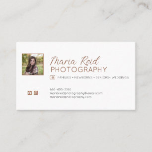 Cartão de visita de fotografia minimalista