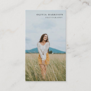 Cartão de visita de fotografia minimalista de luxo