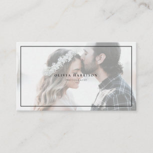 Cartão de visita de fotografia minimalista de luxo