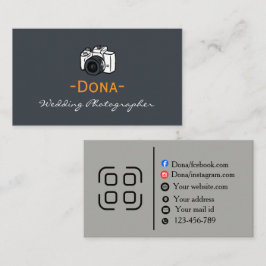 Cartão de Visita de Fotografia Moderna com Layout