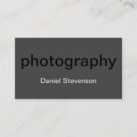 Cartão de visita de Fotografia Padrão em cinza