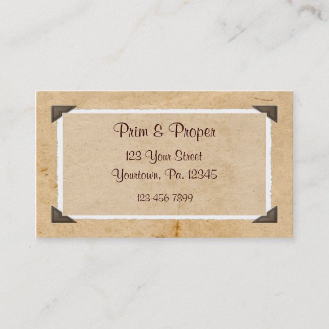 Cartão de visita de Fotografia Personalizada Antig (Frente)