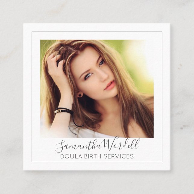 Cartão de visita de Fotografia Personalizada Doula (Frente)