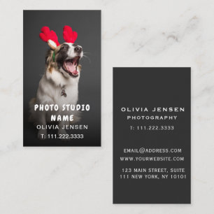 Cartão de visita de fotografia Pet personalizável