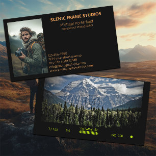 Cartão de visita de fotografia profissional