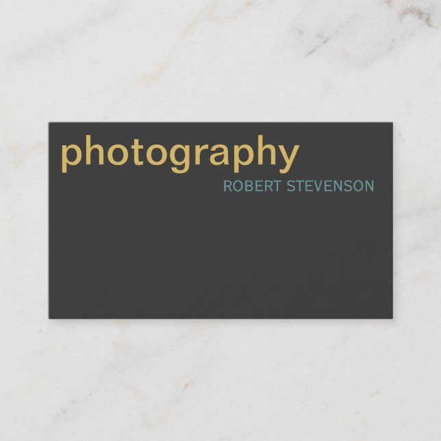 Cartão de visita de Fotografia Simples Moderna (Frente)