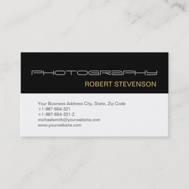 Cartão de visita de Fotografia Simples Moderna (Frente)