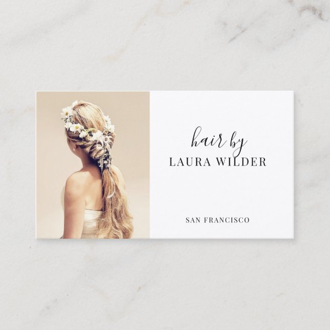 Cartão de visita de Fotografia Stylist para Cabelo (Frente)