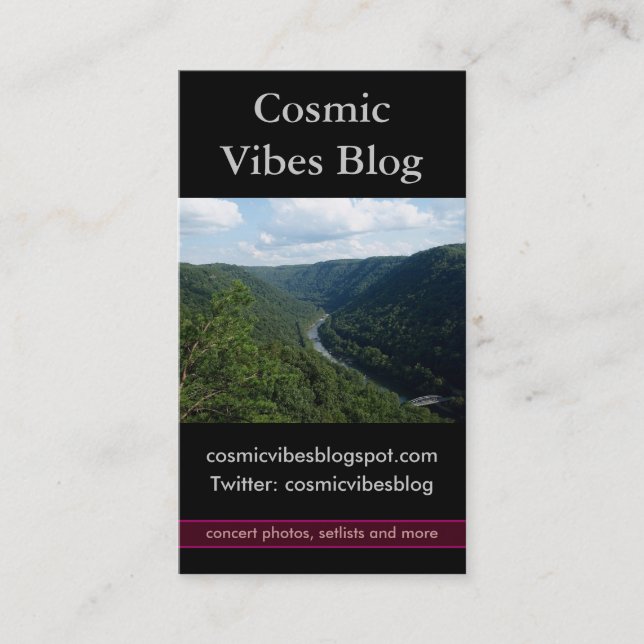 Cartão de visita de Fotografias das Montanhas Verd (Frente)