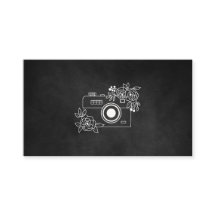 Cartão de visita de Fotógrafo Branco e Preto Cláss