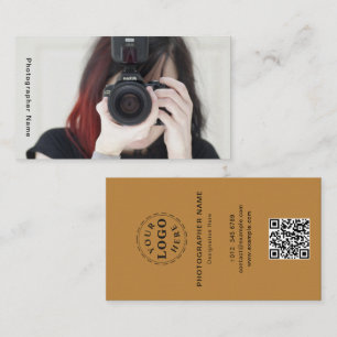 Cartão de visita de Fotógrafo Feminino Personalizá