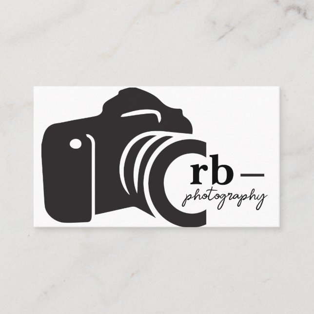 Cartão de visita de fotógrafo mínimo (Frente)