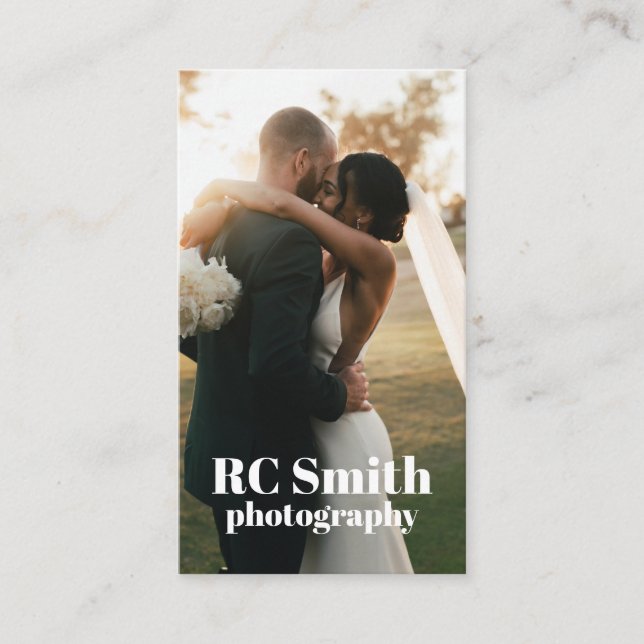 Cartão de visita de Fotógrafo Moderno (Frente)