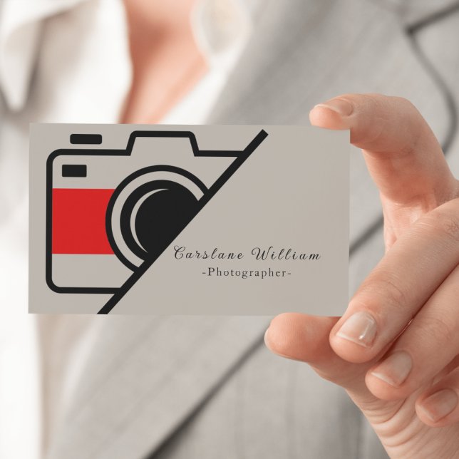 Cartão de Visita de Fotógrafo | Moderno (Criador carregado)