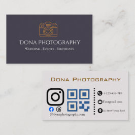 Cartão de Visita de Fotógrafo Profissional