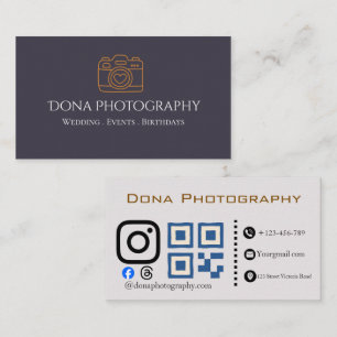 Cartão de Visita de Fotógrafo Profissional