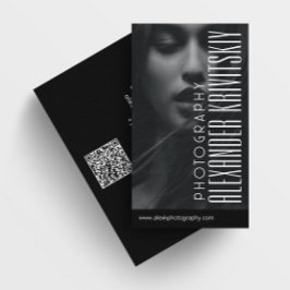 Cartão de visita de Fotógrafo Profissional Preto