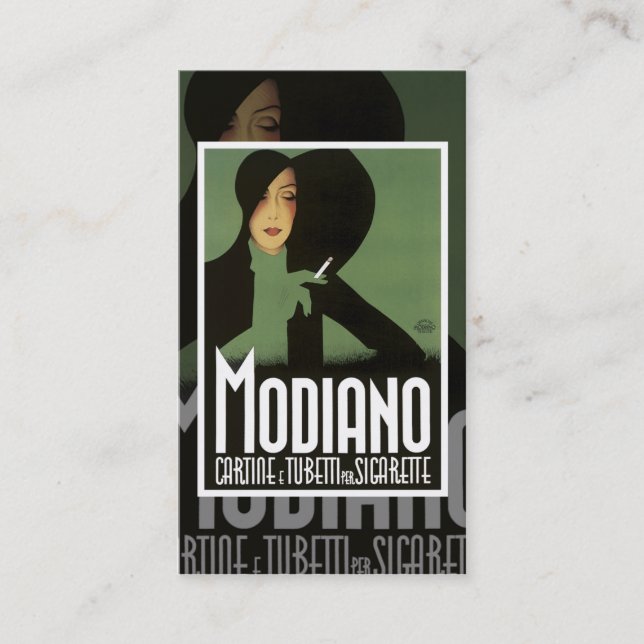 Cartão de visita de Fumagem Vintage (Frente)