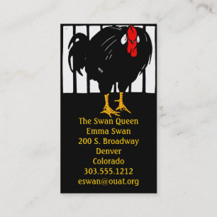 Cartão de visita de galo de corte de madeira vitor