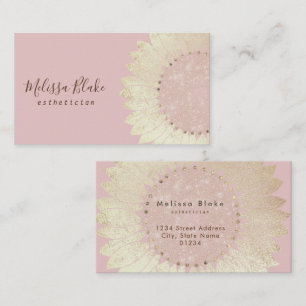 cartão de visita de girassol de folha fina