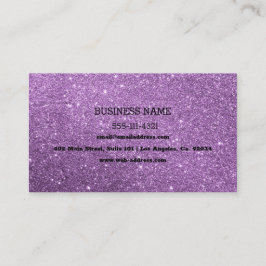 Cartão de visita de Glitter Purple Personalizado