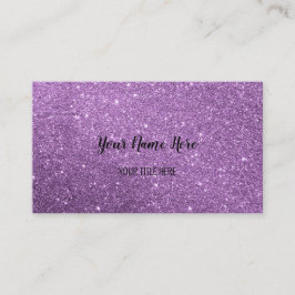 Cartão de visita de Glitter Purple Personalizado