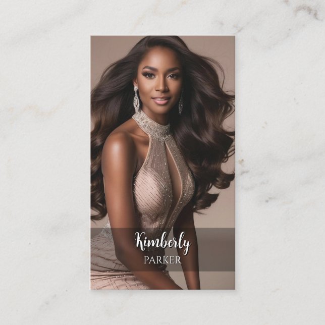 Cartão de visita de gradiente minimalista (Frente)