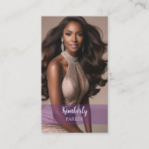 Cartão de visita de Gradiente Roxo Pop de Cor