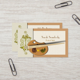 Cartão de visita de Gráficos da Paleta de Artistas