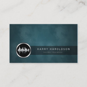 Cartão de visita de Grunge de Ícone de Onda de S