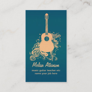 cartão de visita de guitarra