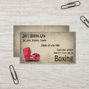Cartão de visita de Gym Boxer do Treinador Pessoal