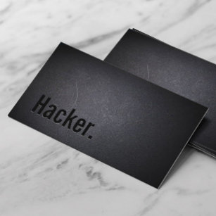 Cartão de visita de hacker preto-out profissional