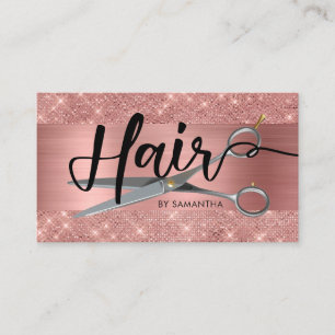 Cartão de visita de Hairstylist de Chic Dourada Ro