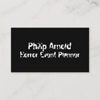 Cartão de visita de horror