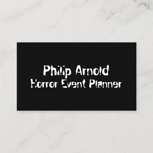 Cartão de visita de horror (Frente)