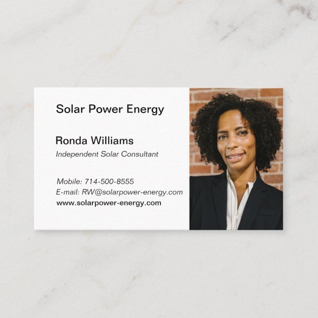 Cartão de visita de hot HeadShot profissional (Frente)