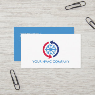 Cartão de Visita de HVAC Moderno