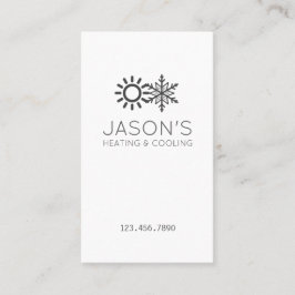 Cartão de visita de HVAC Moderno de Aquecimento e