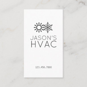 Cartão de visita de HVAC Moderno de Aquecimento e