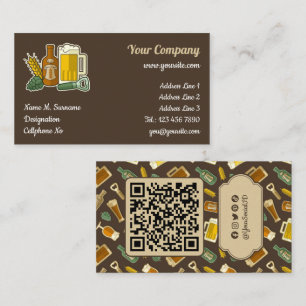 Cartão de visita de Ícones de Cerveja