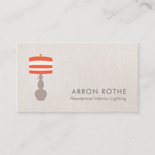 Cartão de visita de iluminação da lâmpada de mesa (Frente)