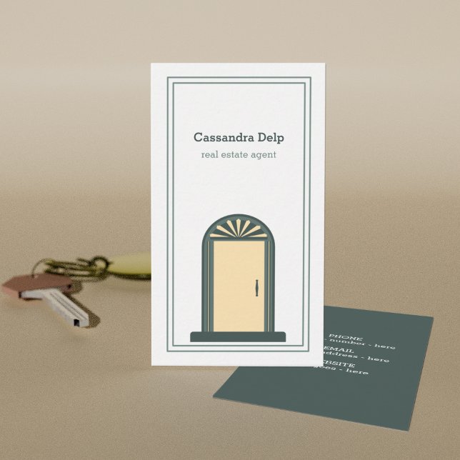 Cartão de visita de Imóveis Unificados Modernos (Criador carregado)